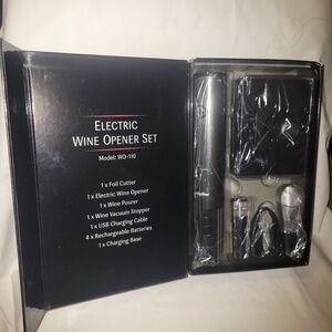 Mueller Electric Wine Opener Set Rechargeable Corkscrew with Accessories